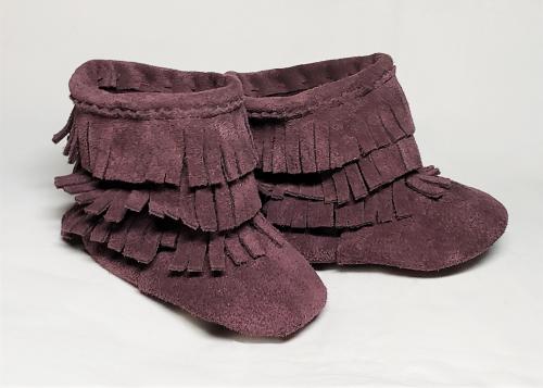 Toddler Size 4 (approximate 9-12 mth) Fringed Booties