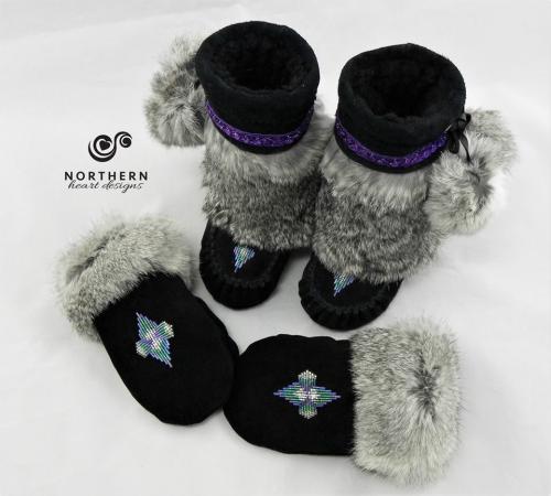 baby mukluks, leather, fur, sheepskin