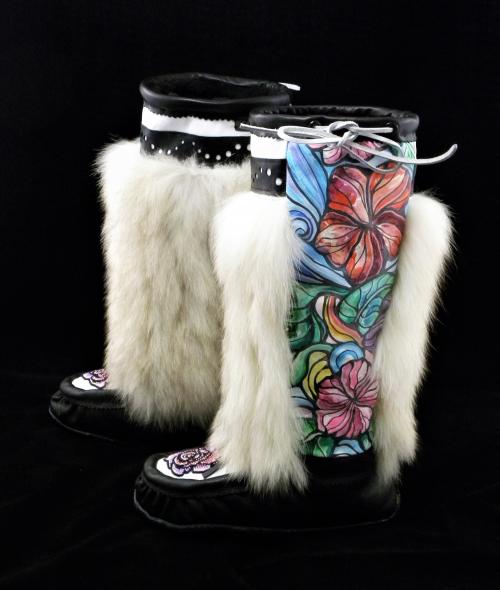 mukluks, leather mukluks, fur mukluks, beaded mukluks, handmade mukluks