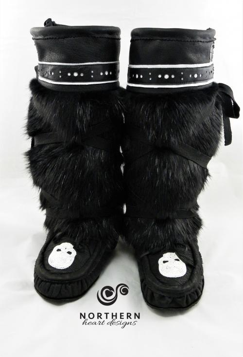 mukluks, wrap-arounds, beaded mukluks