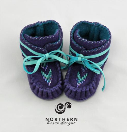 baby moccasins, baby shoes, leather, wrap-arounds