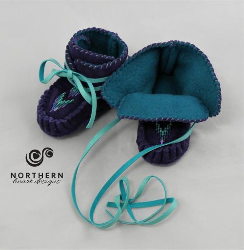 baby moccasins, baby shoes, leather, wrap-arounds