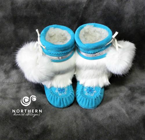 baby mukluks, leather, fur, sheepskin