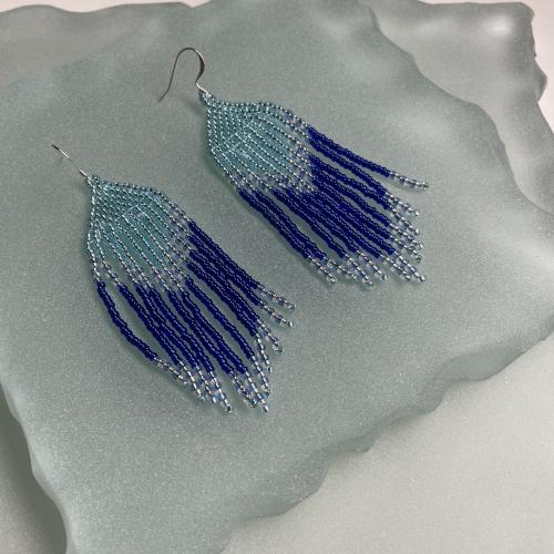 Brick stitch beaded earrings 