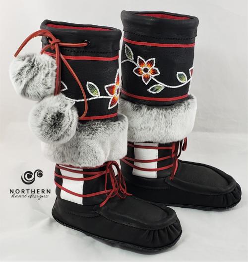 Vintage Inspired Middle Fur Cuff Style Mukluks