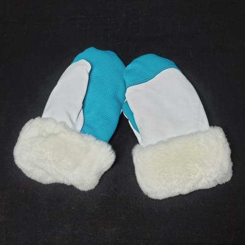 Deerskin Color Block mitts