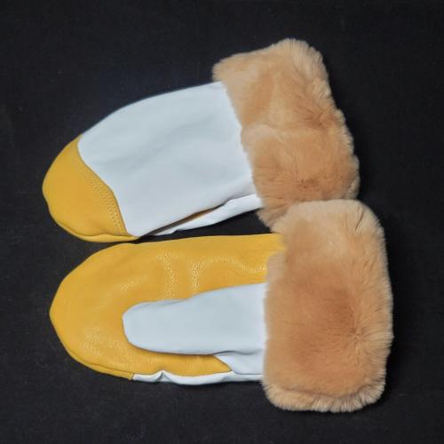 Deerskin Color Block mitts