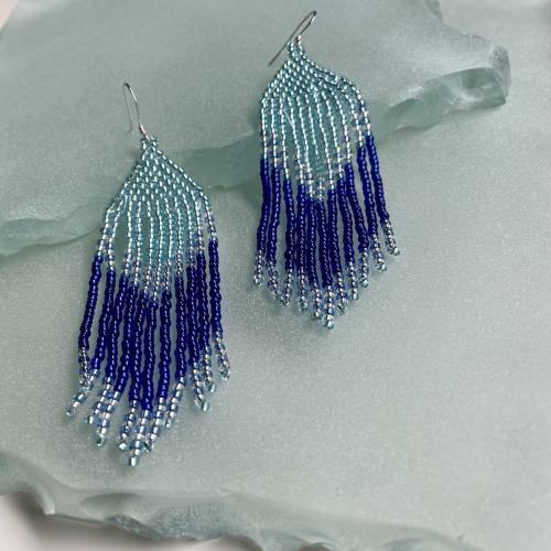Brick stitch beaded earrings 