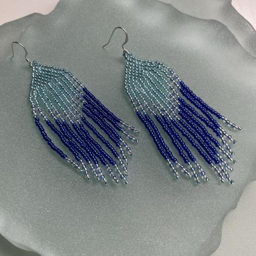 Brick stitch beaded earrings 