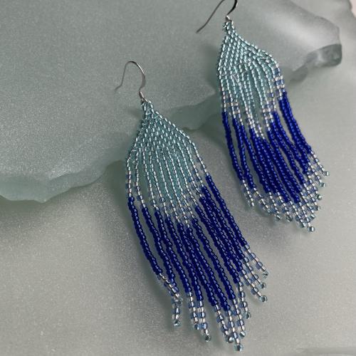Brick stitch beaded earrings 