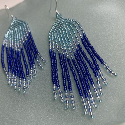 Brick stitch beaded earrings 