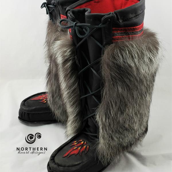 mukluks, laced mukluks, lace-front mukluks, leather mukluks, handmade mukluks