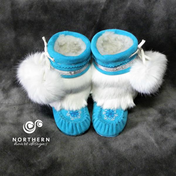 baby mukluks, leather, fur, sheepskin