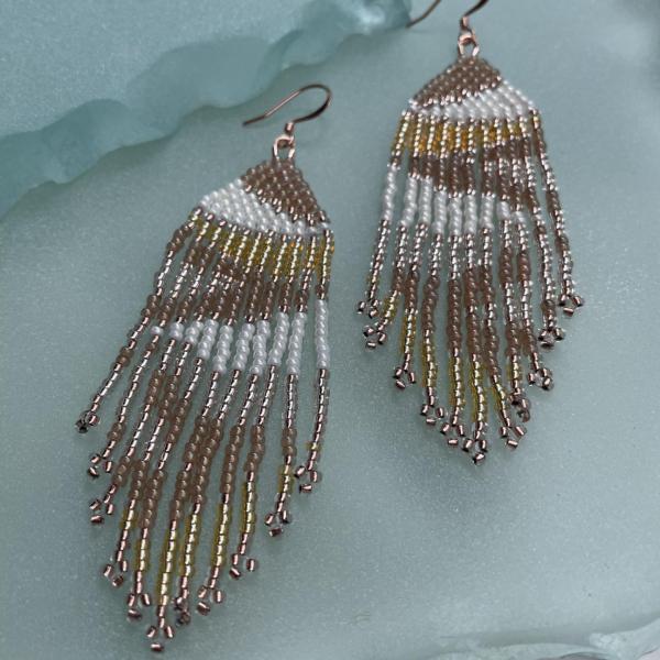 Brick stitch beaded earrings 
