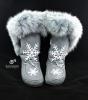 mukluks, beaded mukluks, leather fur boot, fox fur mukluks