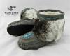 short mukluks, beaded mukluks, leather, fur, beading